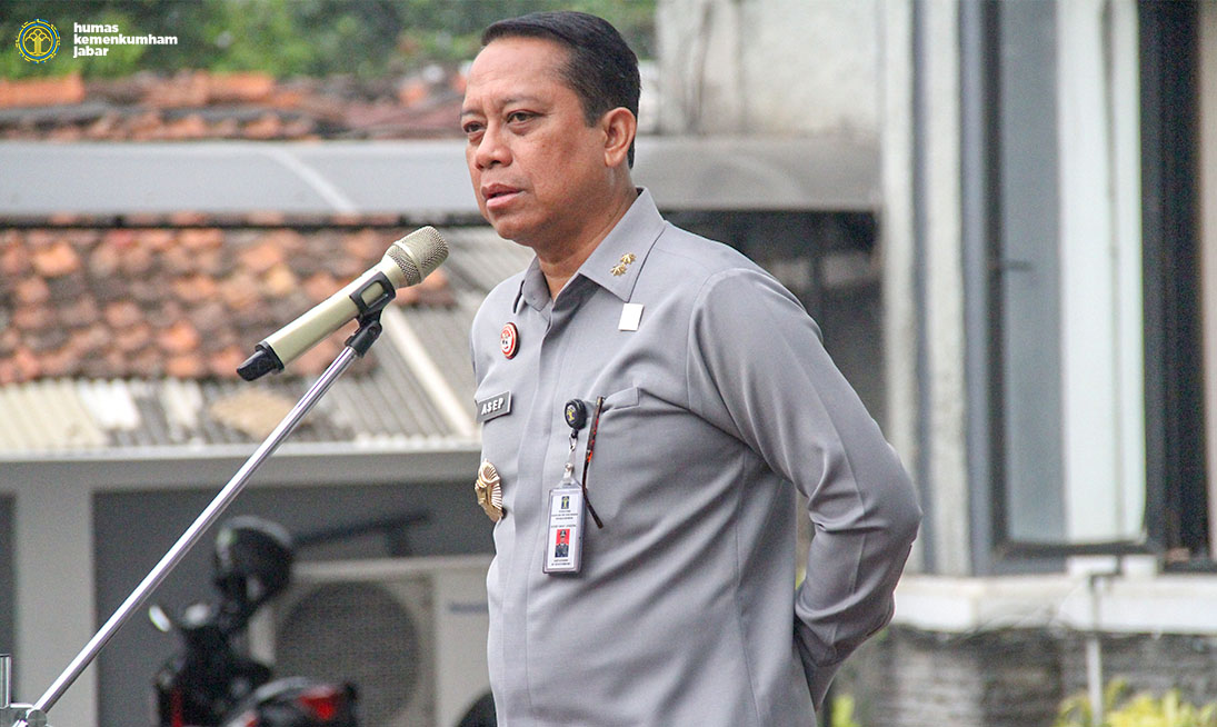 Apel Pagi Kanwil Kemenkum Jabar, Kakanwil Asep Sutandar : Tetap Semangat Tetap Memberikan Kontribusi Yang Positif Kepada Negara