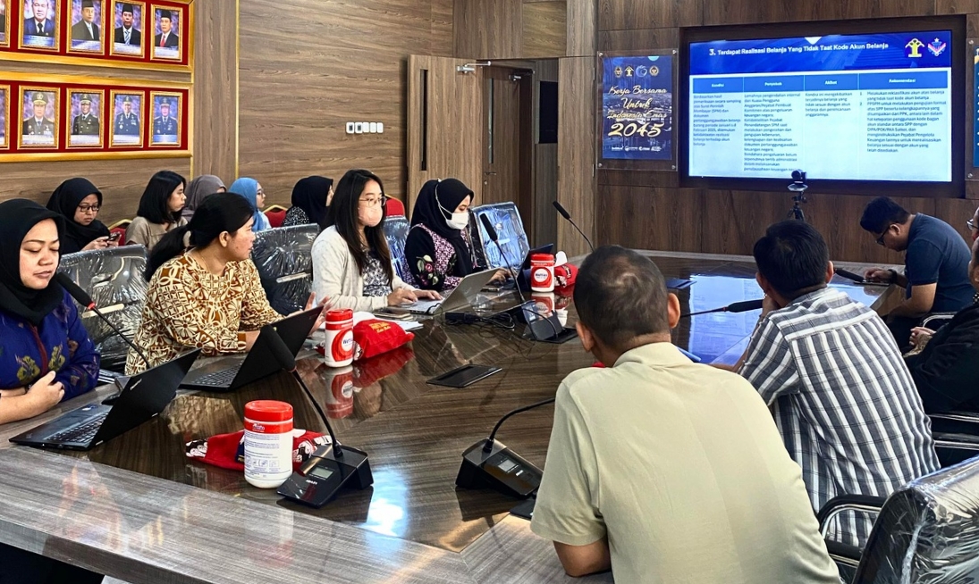 Exit Meeting Pelaksanaan Audit Kinerja atas Pengelolaan Keuangan pada Kanwil Kementerian Hukum Jawa Barat