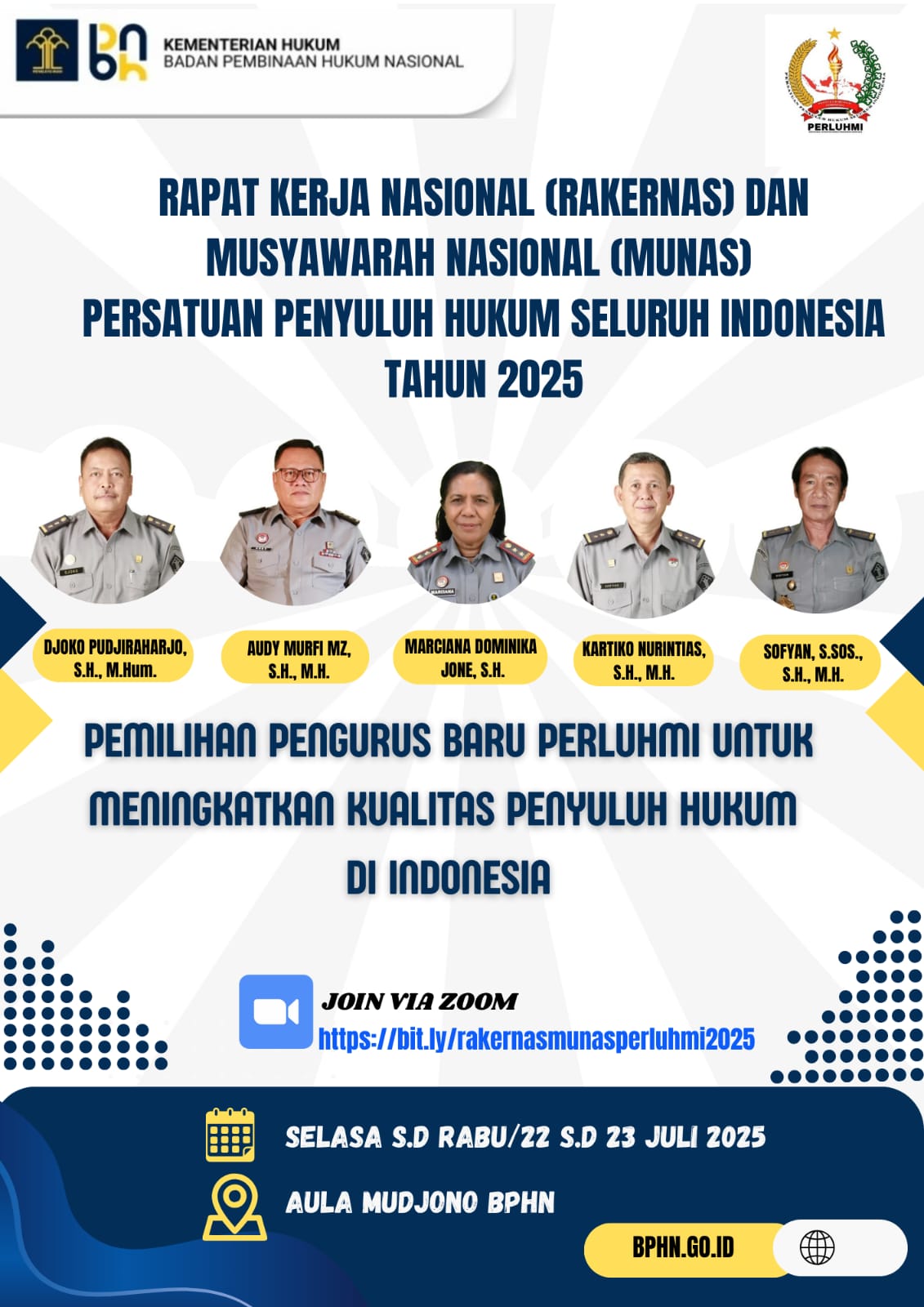 Kemenkum Jabar Saksikan Rakernas Munas Perluhmi 2025