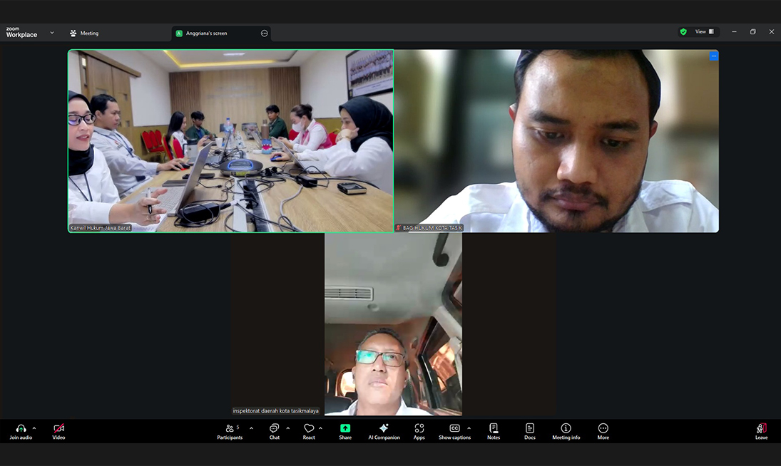 Cegah Cacat Hukum, Kemenkum Jabar Dampingi Tasikmalaya Rumuskan Peraturan Pengawasan Strategis