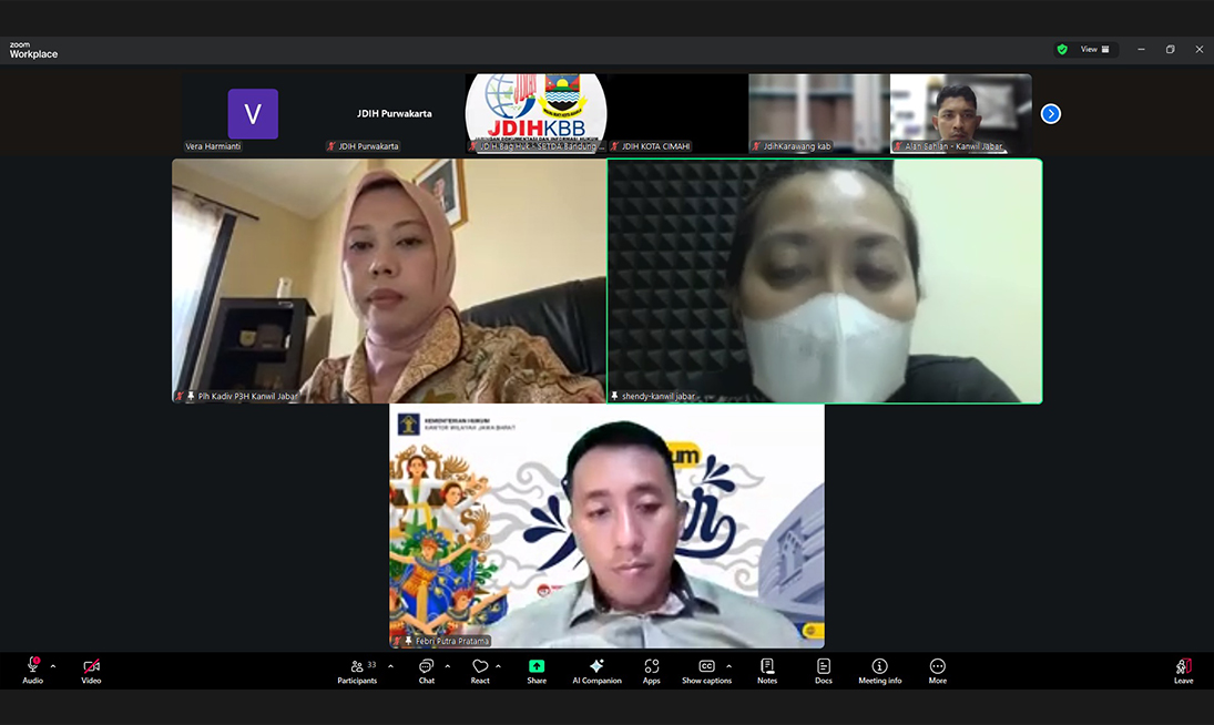 Tingkatkan Layanan Informasi Hukum, Kemenkum Jabar Bekali Puluhan Pengelola JDIH dengan Standar Terbaru