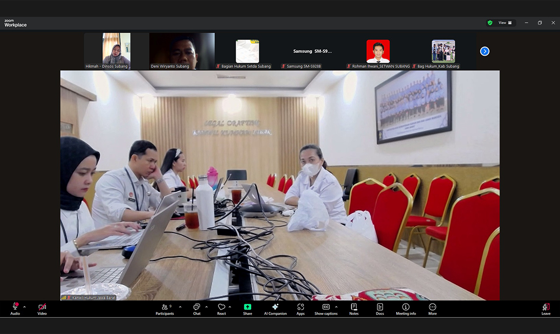 Kemenkum Jabar dan Pemkab Subang Samakan Persepsi Raperda Penanggulangan Kemiskinan