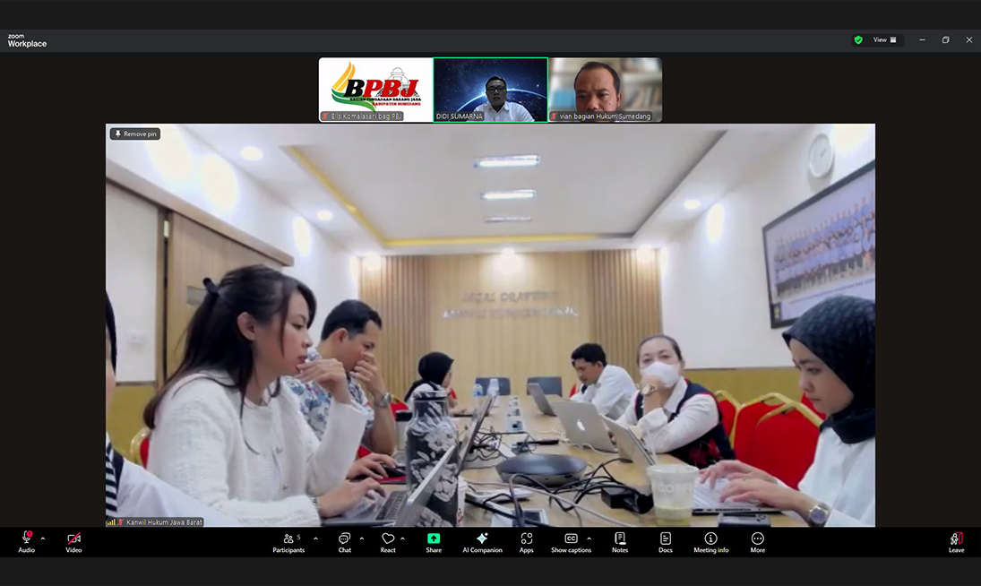 Demi Penyerapan Anggaran Efisien, Kemenkum Jabar Harmonisasi Aturan Sertifikasi Pejabat PBJ Sumedang