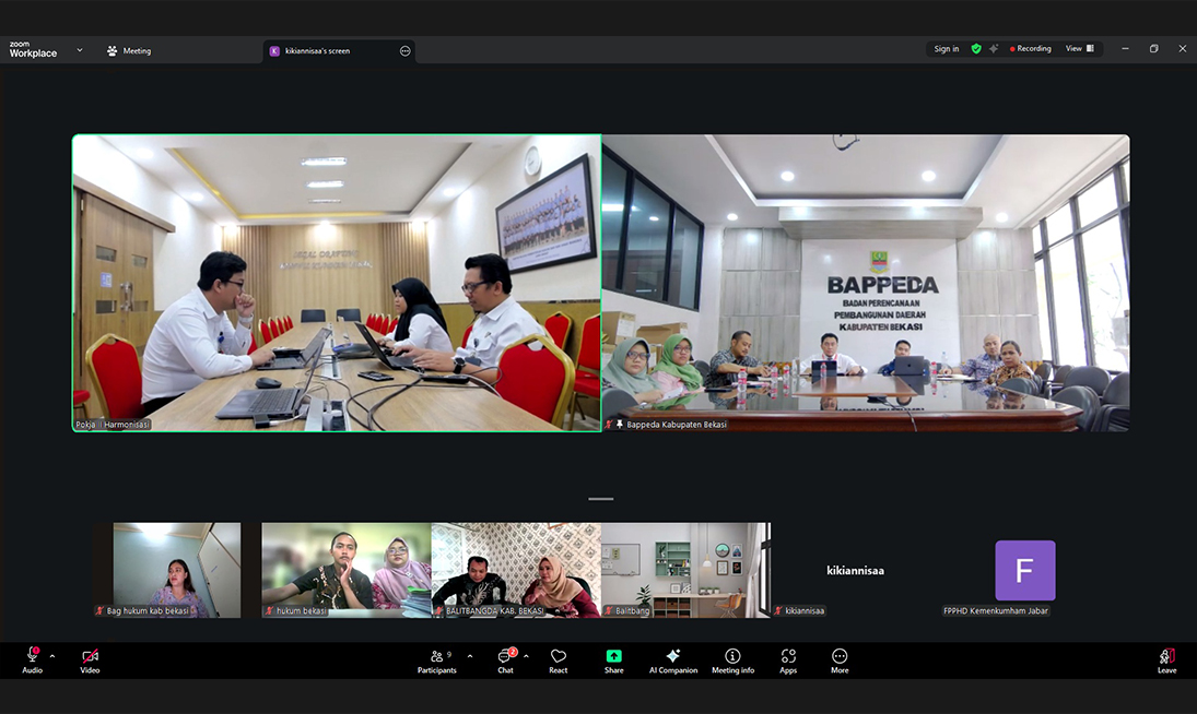 Kawal Kualitas Produk Hukum, Kemenkum Jabar Bahas Tuntas Raperbup Rencana Induk IPTEK Bekasi