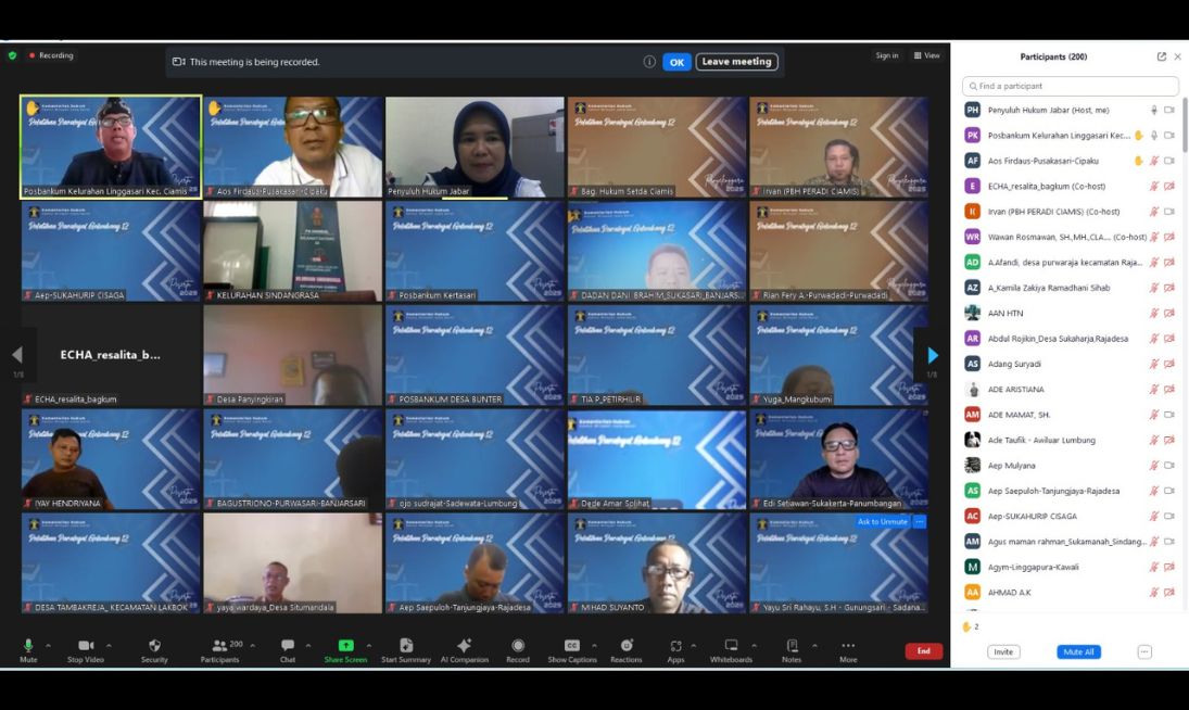 Ratusan Paralegal Ciamis Digembleng, Kemenkum Jabar Siapkan Garda Terdepan Keadilan Desa