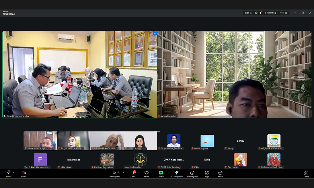 Kemenkum Jabar Kawal Kepastian Hukum, Bedah Tuntas 16 Rancangan Peraturan Wali Kota Bandung