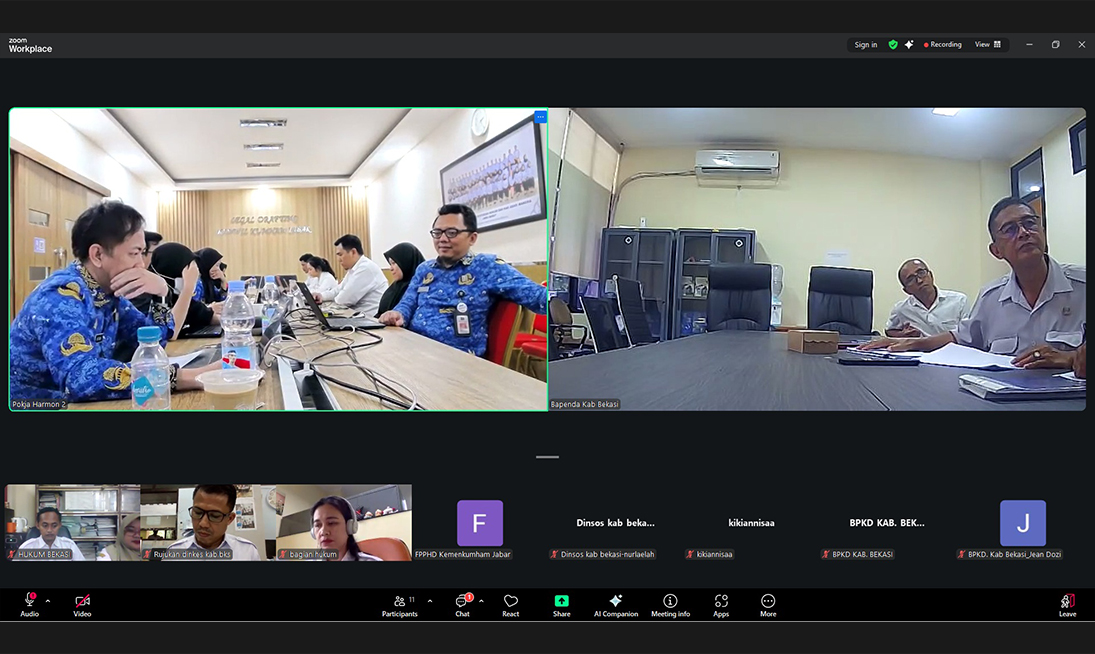 Kemenkum Jabar Harmonisasi 4 Aturan Kabupaten Bekasi, Perkuat Tata Kelola Hibah hingga Jaminan Kesehatan