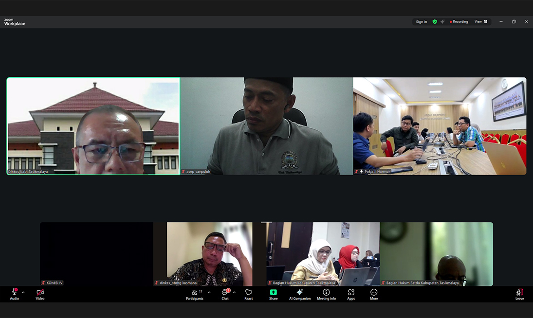 Kemenkum Jabar Fasilitasi Rapat Harmonisasi Guna Mantapkan Regulasi Kesehatan Masyarakat Kab. Tasikmalaya