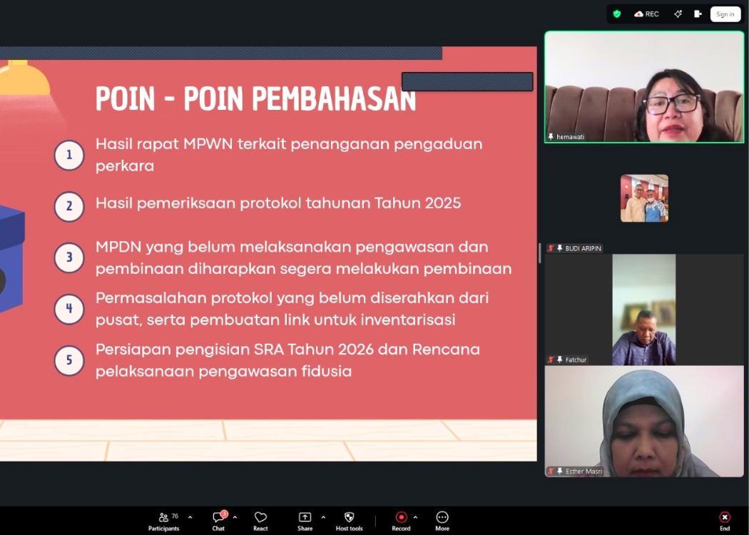 Langkah Responsif Kemenkum Jabar Benahi Permasalahan Protokol Notaris Lewat Sinergi Wilayah